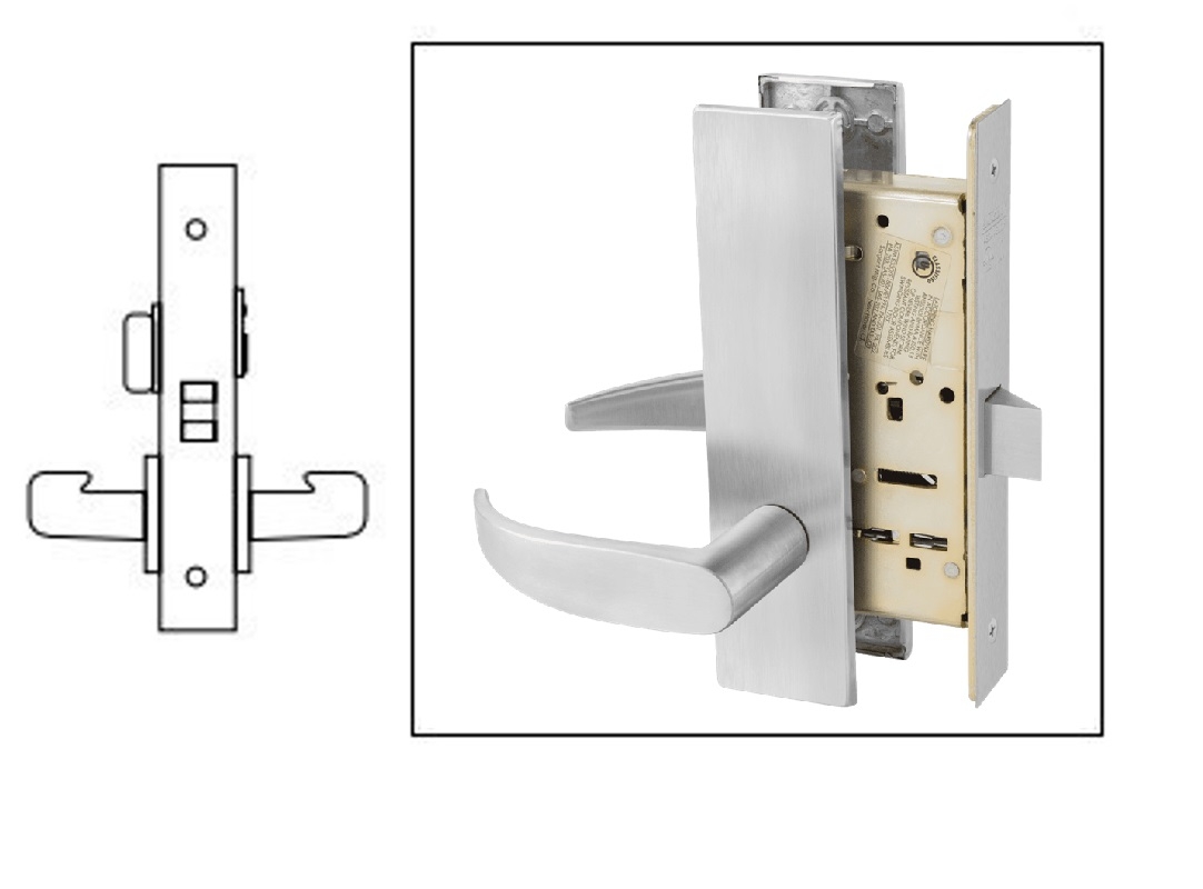 LW1P - P Lever with LW1 Escutcheon